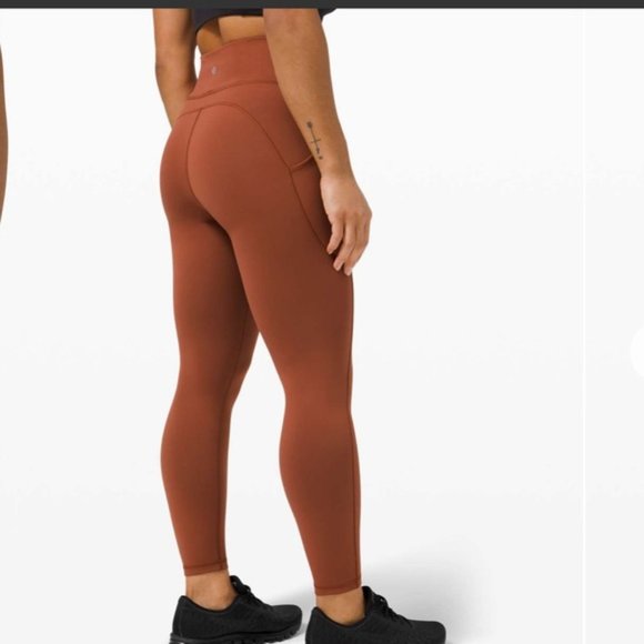 Lululemon Invigorate High-Rise Tight 25" In Dark Terracotta - Picture 2 of 4